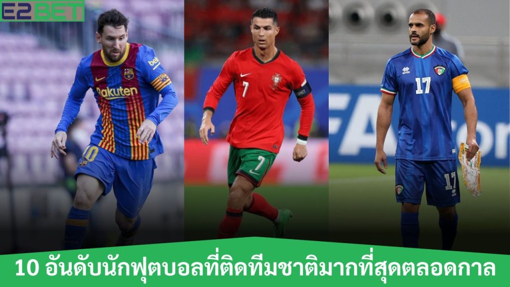 อันดับนักฟุตบอลที่ติดทีมชาติมาก